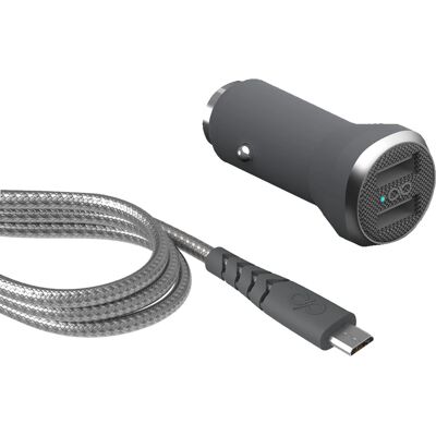 Bigben FPCAC2PAMIC1M2G - Kaksinkertainen autolaturi USB Bigben FPCAC2PAMIC1M2G - Kaksinkertainen autolaturi USB