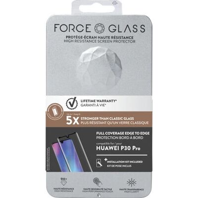 Huawei P30 Schutzfolie aus Glas - Schwarz Huawei P30 Schutzfolie aus Glas - Schwarz