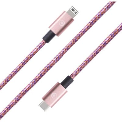 Bigben Connected Câble USB C/Lightning Rose 2m Bigben Connected Câble USB C/Lightning Rose 2m