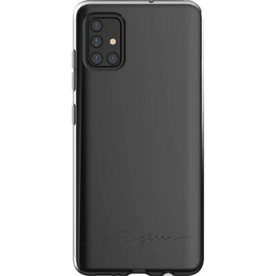 Coque écologique transparente Just Green pour Galaxy A51 - Publicité Coque écologique transparente Just Green pour Galaxy A51 - Publicité