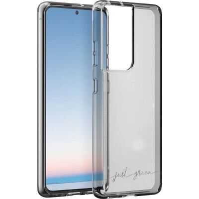 Coque transparente recyclable pour Galaxy S21 Ultra de Just Green - Publicité Coque transparente recyclable pour Galaxy S21 Ultra de Just Green - Publicité