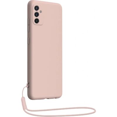 Coque silicone rose avec dragonne pour Galaxy M52 5G de Bigben - Publicité Coque silicone rose avec dragonne pour Galaxy M52 5G de Bigben - Publicité
