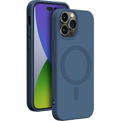 Bigben Connected iPhone 14 Pro Silikonhülle Blau MagSafe Bigben Connected iPhone 14 Pro Silikonhülle Blau MagSafe