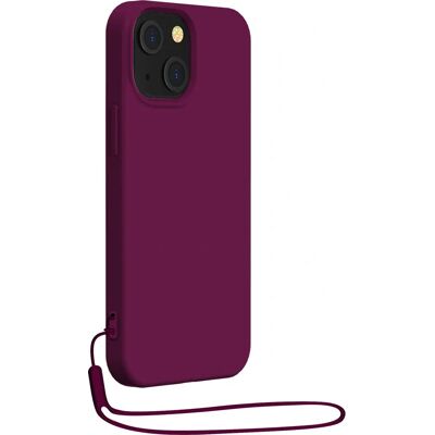 Bigben Connected iPhone 14 Violet Silicone Case with Wrist Strap Bigben Connected iPhone 14 Violet Silicone Case with Wrist Strap