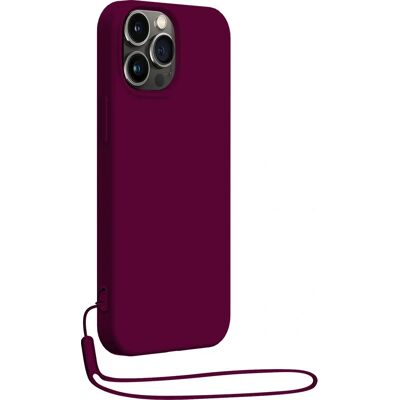 Bigben Connected iPhone 14 Pro Max Violet Silicone Case with Wrist Strap Bigben Connected iPhone 14 Pro Max Violet Silicone Case with Wrist Strap