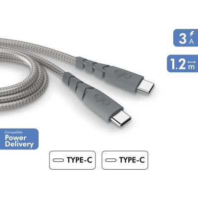 Cable USB C/USB C Reforzado Ultra - Cable para Móvil Cable USB C/USB C Reforzado Ultra - Cable para Móvil