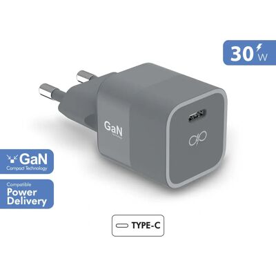 Cargador de 30 W Power Delivery GaN Force Power - Carga rápida y segura Cargador de 30 W Power Delivery GaN Force Power - Carga rápida y segura
