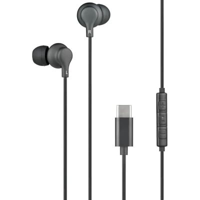 BigBen Verbunden USB C In-Ear Kopfhörer - Schwarz BigBen Verbunden USB C In-Ear Kopfhörer - Schwarz