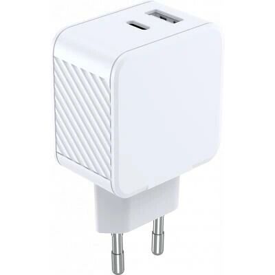 Bigben Connected CS32WACPDRW Kaksinkertainen USB-C Laturi - Valkoinen Bigben Connected CS32WACPDRW Kaksinkertainen USB-C Laturi - Valkoinen