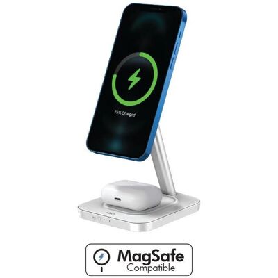 Support de charge induction 3 en 1 Force Power - Blanc - Charge sans fil - Publicité Support de charge induction 3 en 1 Force Power - Blanc - Charge sans fil - Publicité