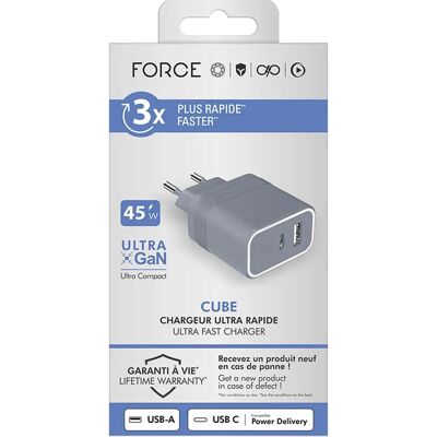 Force Power Cargador USB y USB-C 45W UltraGaN - Cargador Force Power Cargador USB y USB-C 45W UltraGaN - Cargador
