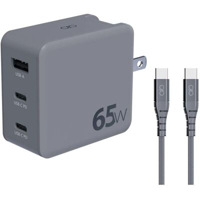 Force Power Chargeur Secteur USB-A/2 USB-C 65W Power Delivery - GaN Ultra-Compact - Publicité Force Power Chargeur Secteur USB-A/2 USB-C 65W Power Delivery - GaN Ultra-Compact - Publicité