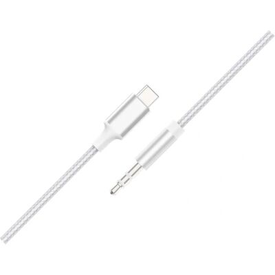 Câble audio USB-C à Jack 3,5mm Force Power - 1,2m - Blanc - Publicité Câble audio USB-C à Jack 3,5mm Force Power - 1,2m - Blanc - Publicité