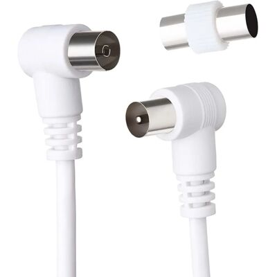 Câble Coaxial Force Power 9,52mm Blanc - 5m, Adaptateur TV - Publicité Câble Coaxial Force Power 9,52mm Blanc - 5m, Adaptateur TV - Publicité