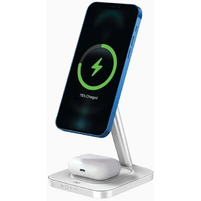 Force Power iPhone AirPods Wireless Charger - 15W - White - Wireless Charger Force Power iPhone AirPods Wireless Charger - 15W - White - Wireless Charger