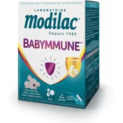 Modilac Marque Modèle - Soutient le système immunitaire dès la naissance - Complément infantile - Publicité Modilac Marque Modèle - Soutient le système immunitaire dès la naissance - Complément infantile - Publicité