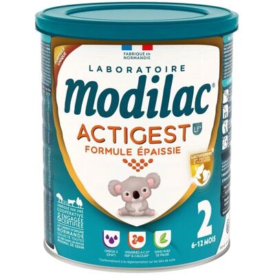 Lait infantile Modilac Actigest 2-12 mois - Épaissi, faible en lactose, DHA - Publicité Lait infantile Modilac Actigest 2-12 mois - Épaissi, faible en lactose, DHA - Publicité
