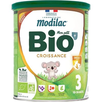 Modilac Modilac Bio+ Croissance 10-36 mois 800g - Publicité Modilac Modilac Bio+ Croissance 10-36 mois 800g - Publicité