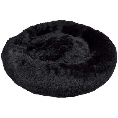 Coussin pour chien en poils longs - Diamètre 95cm - Noir - Polyester doux et durable - Publicité Coussin pour chien en poils longs - Diamètre 95cm - Noir - Polyester doux et durable - Publicité