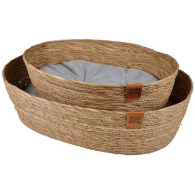 Seegras Geflochtene Körbe - Set mit 2 Stück - Naturfasermaterial Seegras Geflochtene Körbe - Set mit 2 Stück - Naturfasermaterial