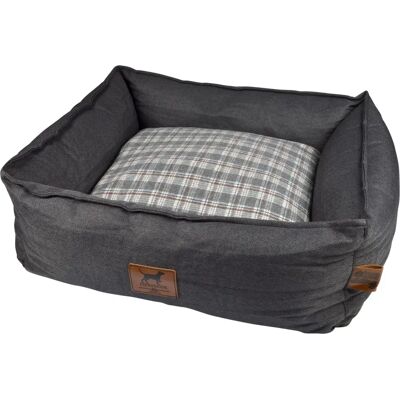 Panier pour chien gris 55x50 cm avec housse amovible - Publicité Panier pour chien gris 55x50 cm avec housse amovible - Publicité