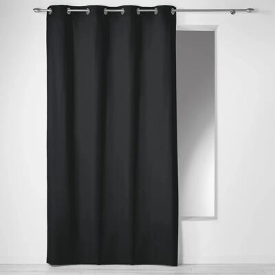 Douceur d'Intérieur Panama Black Cotton Curtain - Bedroom & Living Room Douceur d'Intérieur Panama Black Cotton Curtain - Bedroom & Living Room