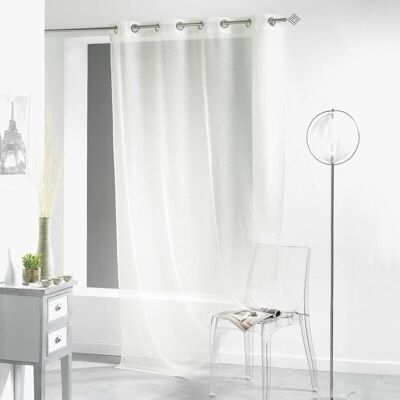 Cortina de poliéster bege com ilhós - Lissea, 240x140x240 cm Cortina de poliéster bege com ilhós - Lissea, 240x140x240 cm