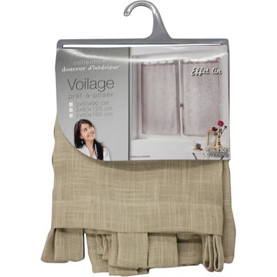 Douceur d'intérieur Nocciola Short Kitchen Curtain - Curtain Douceur d'intérieur Nocciola Short Kitchen Curtain - Curtain