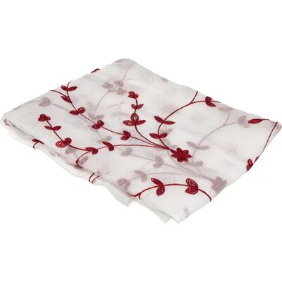 Douceur d'Intérieur - Vorhangset - 60x120cm - Weiß/Rot Douceur d'Intérieur - Vorhangset - 60x120cm - Weiß/Rot