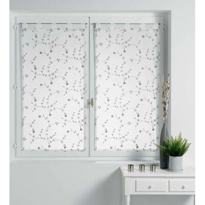 Douceur d'Intérieur Witte/Grijze Geborduurde Gordijnen - Gordijnen Douceur d'Intérieur Witte/Grijze Geborduurde Gordijnen - Gordijnen