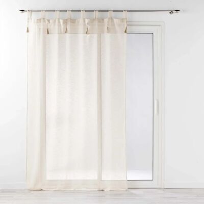 Cortina Transparente Dalia con Clips - 140x240 cm Lino Cortina Transparente Dalia con Clips - 140x240 cm Lino
