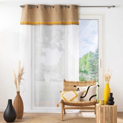 Tenda con parte superiore in juta - Decorazione finestra Tenda con parte superiore in juta - Decorazione finestra