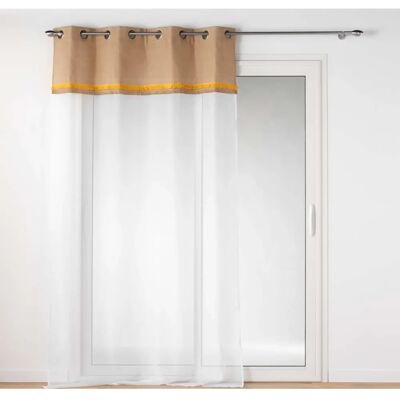 Cortina con parte superior de yute - Decoración de ventanas Cortina con parte superior de yute - Decoración de ventanas