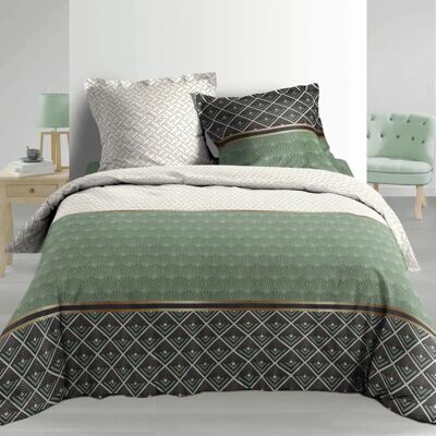 Douceur d'intérieur Belor Bed Linen - Green - 240x220cm Douceur d'intérieur Belor Bed Linen - Green - 240x220cm