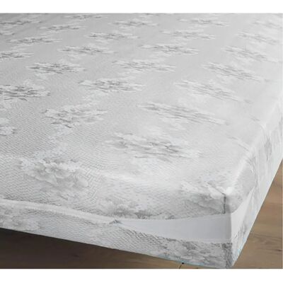 Housse de Matelas Home Maison - Fleurs bleues 160x200cm - Publicité Housse de Matelas Home Maison - Fleurs bleues 160x200cm - Publicité