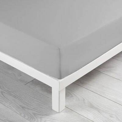 Drap housse en coton lavé Douceur D'intérieur - Gris - 160x200cm - Publicité Drap housse en coton lavé Douceur D'intérieur - Gris - 160x200cm - Publicité