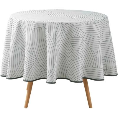 LINEA - Nappe ronde en polyester - Blanche - Ø180 cm - Nappe de table - Publicité LINEA - Nappe ronde en polyester - Blanche - Ø180 cm - Nappe de table - Publicité