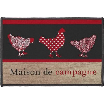 Tapis moderne avec motif de poules - 40x60 cm - Publicité Tapis moderne avec motif de poules - 40x60 cm - Publicité