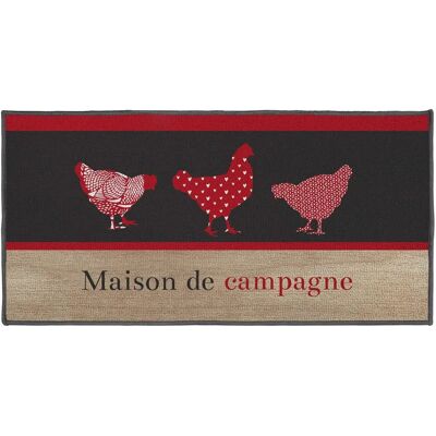 Paris Prix - Campagne - 50x120cm - Rouge - Rug - Publicité Paris Prix - Campagne - 50x120cm - Rouge - Rug - Publicité