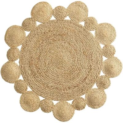 Tapis rond beige en jute Douceur d'intérieur - Tapis - Publicité Tapis rond beige en jute Douceur d'intérieur - Tapis - Publicité