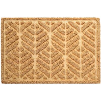 Palmette Alfombra de coco - Diseño de hojas, natural, 40x60cm Palmette Alfombra de coco - Diseño de hojas, natural, 40x60cm