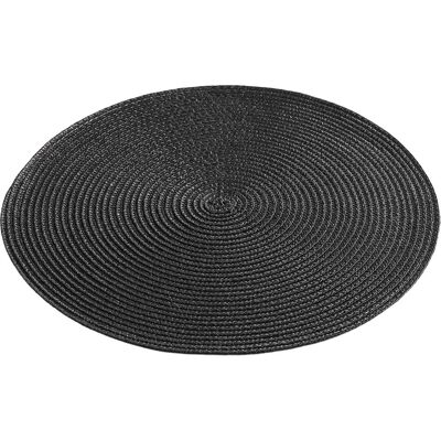 DECORLINE Zebulon Dessous de Table - 36cm Noir, Effet Tressé - Publicité DECORLINE Zebulon Dessous de Table - 36cm Noir, Effet Tressé - Publicité