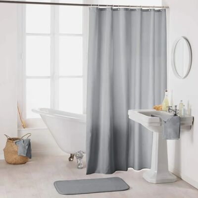Douceur d'Intérieur Gray Polyester Shower Curtain - Shower Curtain Douceur d'Intérieur Gray Polyester Shower Curtain - Shower Curtain