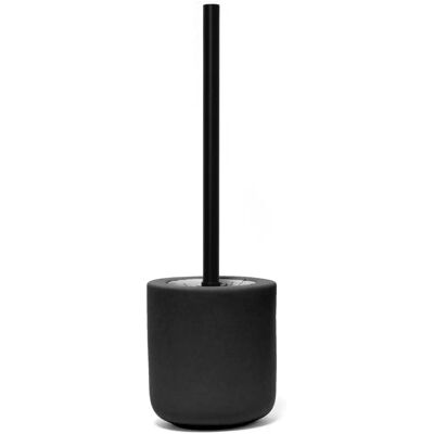 MAMBO Toilet Brush - Elegant bathroom accessories, high-quality ceramic container, black brush, stable stand, decorative design MAMBO Toilet Brush - Elegant bathroom accessories, high-quality ceramic container, black brush, stable stand, decorative design