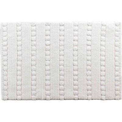 Tapis de bain CLEONIS en coton - Design moderne rayures et cercles - Publicité Tapis de bain CLEONIS en coton - Design moderne rayures et cercles - Publicité