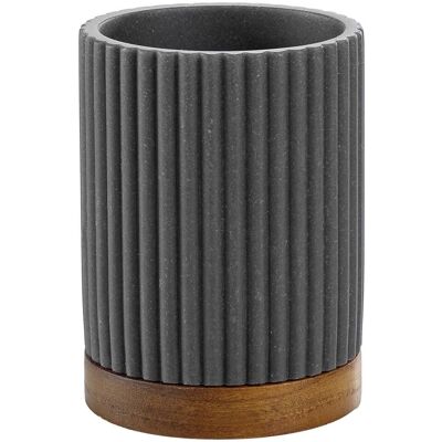 NIAGARA Tandborstglas - Randigt Design, 8 x 10,8 cm, antracit NIAGARA Tandborstglas - Randigt Design, 8 x 10,8 cm, antracit