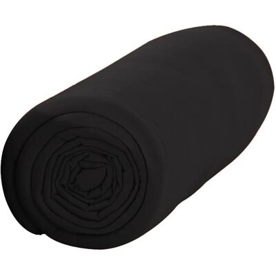 Drap-housse en jersey de coton TODAY - 140x190cm - Liquorice - Publicité Drap-housse en jersey de coton TODAY - 140x190cm - Liquorice - Publicité