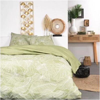 Linge de lit Sunshine Today Floral Vert - 240x260 cm - Publicité Linge de lit Sunshine Today Floral Vert - 240x260 cm - Publicité