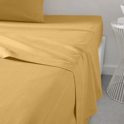 Essential Queen Cotton Flat Sheet - Yellow - 240x300 cm Essential Queen Cotton Flat Sheet - Yellow - 240x300 cm