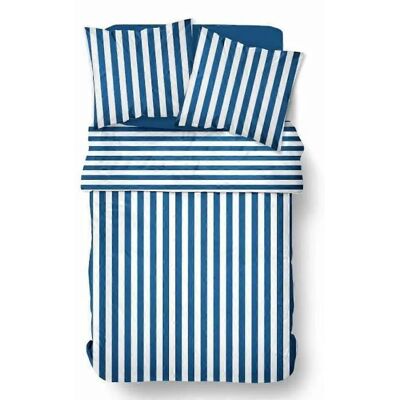 Zestaw Pościeli Letnie Paski - Niebieski - 240x220 cm Zestaw Pościeli Letnie Paski - Niebieski - 240x220 cm